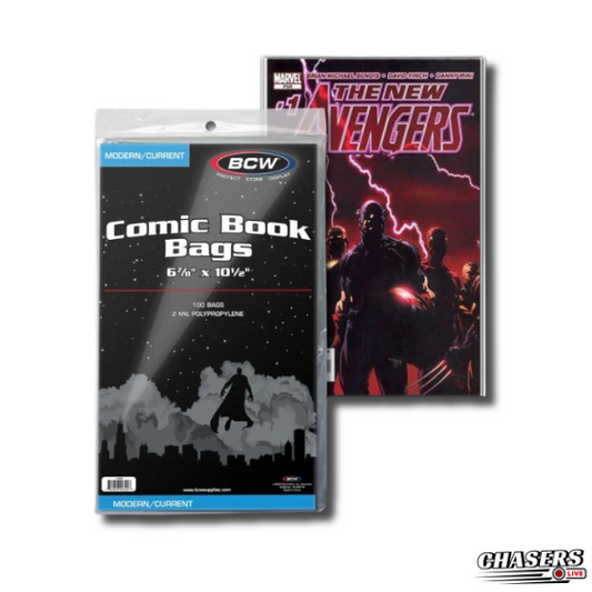 Current/Modern Comic Book Bags (100 count)- BCW